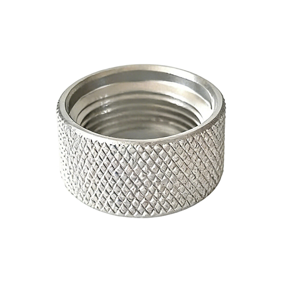 Strong 17Mm Ball Joint Fastening Nut Aluminum Locking- Silver 7751001378973