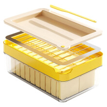 For Easy Cutting and Storage Butter Dish Butter Keeper with Cutter Slicer, Clear Airtight Butter Cutter Slicer