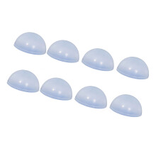 8 stuks sterke rubberen steunbases voor luidsprekers-Wit 18x10mm