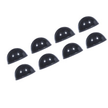8-delige antislip rubberen halve bolbasis met-Zwart 18x10mm