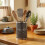 Black Silver Utensil Holder 16cm Crushed Diamond 6