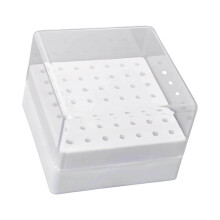 49 Hole Dustproof Nail Drill Bit Storage Box Professional-White
