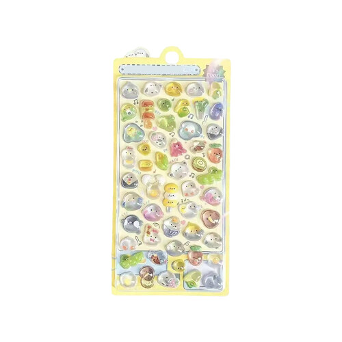 3D Puff Sticker Cartoon Animal Pattern Decorative Sticker for-D