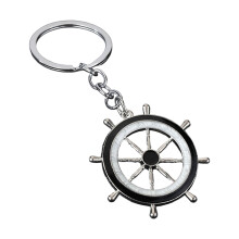 Elegant Marine Theme Keychain Zinc Alloy Material-Silver Black