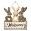 User Friendly Wood Easter Decoration Rabbit Plaque Suitable-E 1