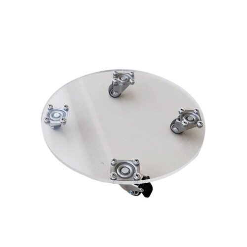 Acrylic Rolling Plant Bracket With Caster Round-30x30cm round
