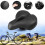 Bred Memory Foam Cykelsadelpude Sort 4