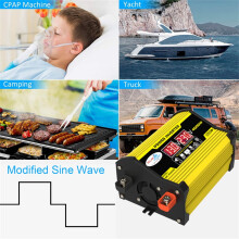 4000W bærbar bilinverter DC12V til AC110V modificeret sinus