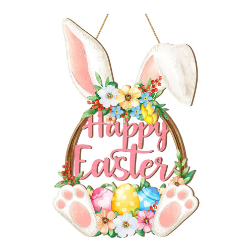 Delicate Wood Rabbit Ornament Perfect for Kids Easter-K