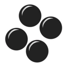 Autocollants de trou de serrure de serrure de-noir brillant