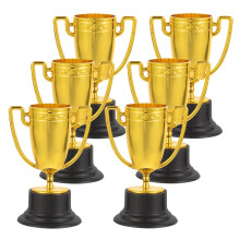 6 mini zlatých plastových pohárů na trofeje