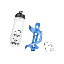 Mountain Bike Water Bottle Cage with 750ml Bottle Blue