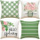 Spring Pillow Covers Farmhouse Floral Green20x20 4-Pack 1