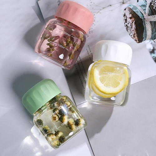 Glass mini water bottle cute design 150ml 1