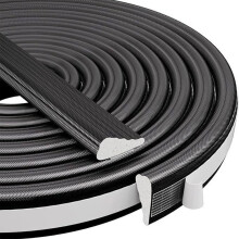 Elastiek PU-schuim Autoklevende afdichtingsstrips-Zwart 3 meter