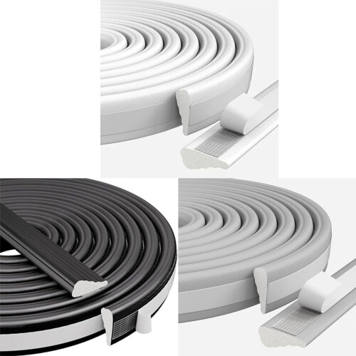 Wedges Shape Design Auto Adhesive Soundproofed-White 3 meters 1