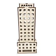 Houten appartement Outland Model Modern huis Zandtafel Scène-6