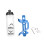 Porte-bidon pour VTT avec bidon de 750 ml bleu 4