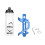 Porte-bidon pour VTT avec bidon de 750 ml bleu 5