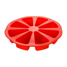 Molde de silicona con forma de naranja para pasteles, bandeja para 8 bollos y pizzas.