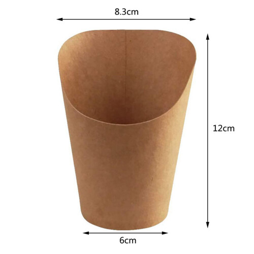 300x Καφέ Χάρτινα Ποτήρια Kraft, 300ml, 12cm Υ 2