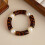 Bracelet de perles en résine élastique simple et-Café léger 7