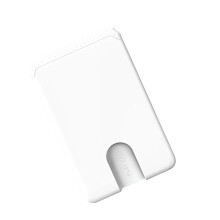 Phone Card Holder,Silicone Phone Wallet Stick on,Adhesive-White