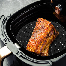 Revêtement en silicone réutilisable pour friteuse à air chaud, 20 cm (8 pouces).