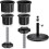 Ensemble de 4 anneaux et 2 vis pour fixation de base de parasol 1