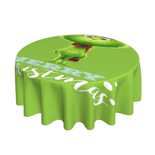 Polyester Round Tablecloth 60 in – Water-Resistant & 1