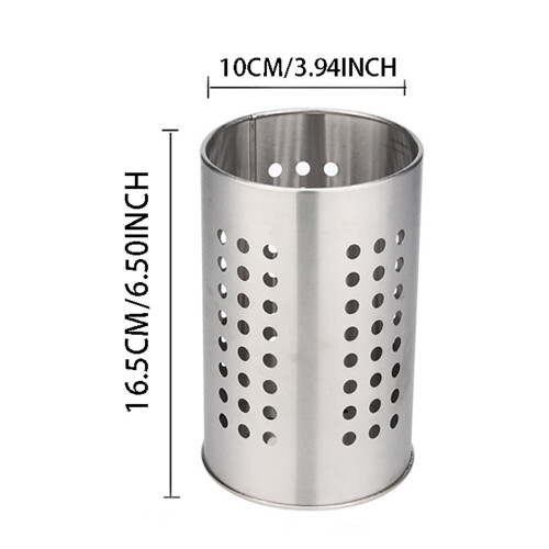 Besteckkorb aus Edelstahl mit Abtropflöchern – 2er-Pack 2