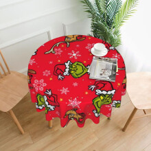 Polyester Round Tablecloth 60 in – Water-Resistant &