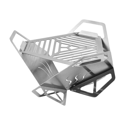 Support de barbecue triangulaire portable en acier inoxydable 2