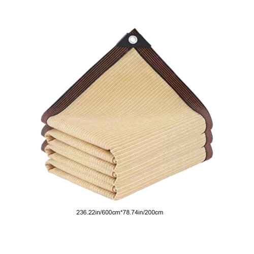Toile d'ombrage perméable et résistante 2 x 6 m beige 1