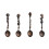 4Pcs Ocean Theme Stirring Spoon Small Teaspoon-red patina 1