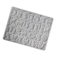 Silicone Charm Mold Herbruikbare sjabloon Katten Lettervorm