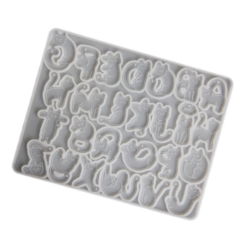 Silicone Charm Mold Herbruikbare sjabloon Katten Lettervorm
