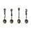 4Pcs Ocean Theme Stirring Spoon Small Mixing Teaspoon-bronze 1