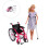 Béquilles pliables pour fauteuil roulant, ensemble de jeu-Orange 2