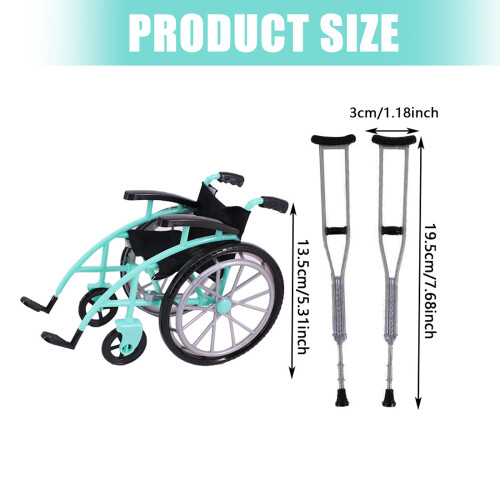 Interactive Rehab Play Set Foldable Wheelchair Crutches-Orange 2