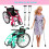 Interactive Rehab Play Set Foldable Wheelchair Crutches-Orange 4