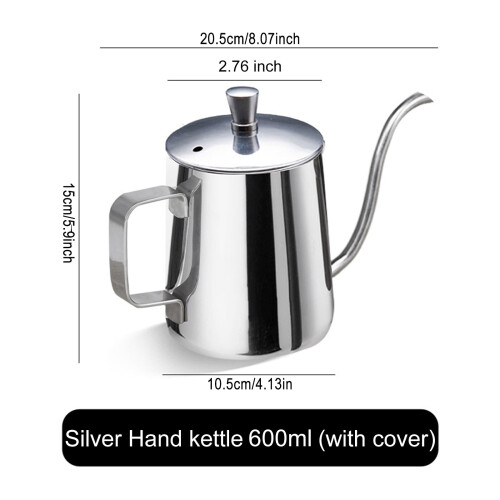 Βραστήρας καφέ Mini600ml με λαιμόκοψη, στόμιο, κανάτες, καφετιέρα, μακρύς, στενός, 1