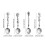 4Pcs Ocean Theme Stirring Spoon Small Mixing Teaspoon-bronze 4