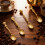 4Pcs Ocean Theme Stirring Spoon Small Mixing Teaspoon-bronze 7