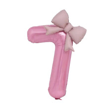 40Inch Pink Number Shape Aluminum Foil-Pearlescent powder 7