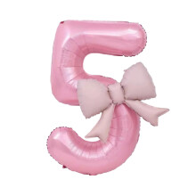 Bowknot Number Balloon 40Inch For Wedding-Pearlescent powder 5