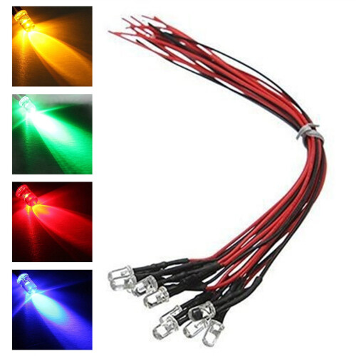 10Pcs Easy Install LED Light for Remote Car-warm yellow light 1