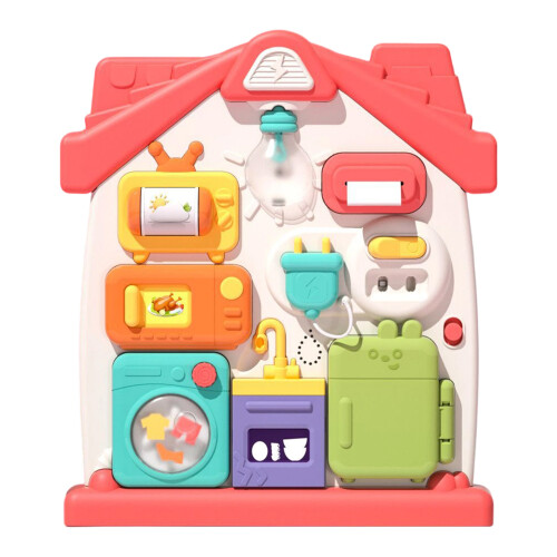 Kids Sensory Activity Board Housework Educational Toy for-Red