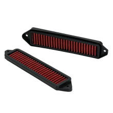 Pair Of Engine Air Cover Filters For E81 E82 E84 E87 E88-Red