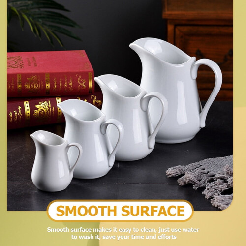 White Ceramic Coffee Pitcher 250ml 1